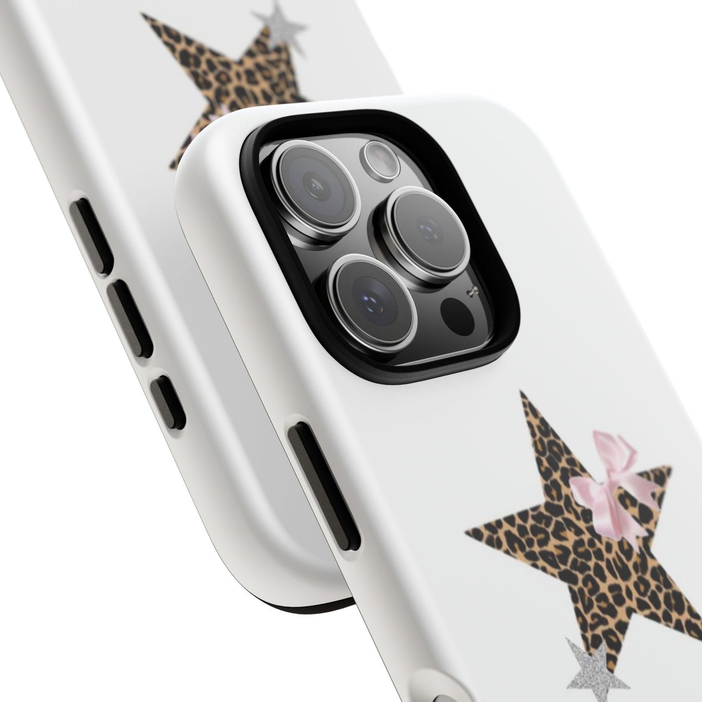 Stylish Phone Case featuring Leopard Print Star and Bow, Trendy iPhone Cover, Unique Gift for Her, Fashion Accessory for Birthdays, [...]