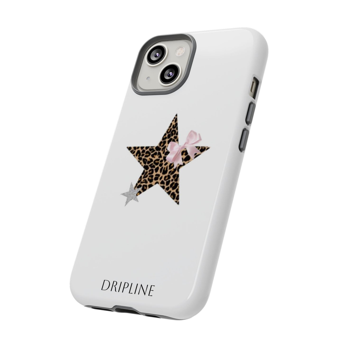 Stylish Phone Case featuring Leopard Print Star and Bow, Trendy iPhone Cover, Unique Gift for Her, Fashion Accessory for Birthdays, [...]