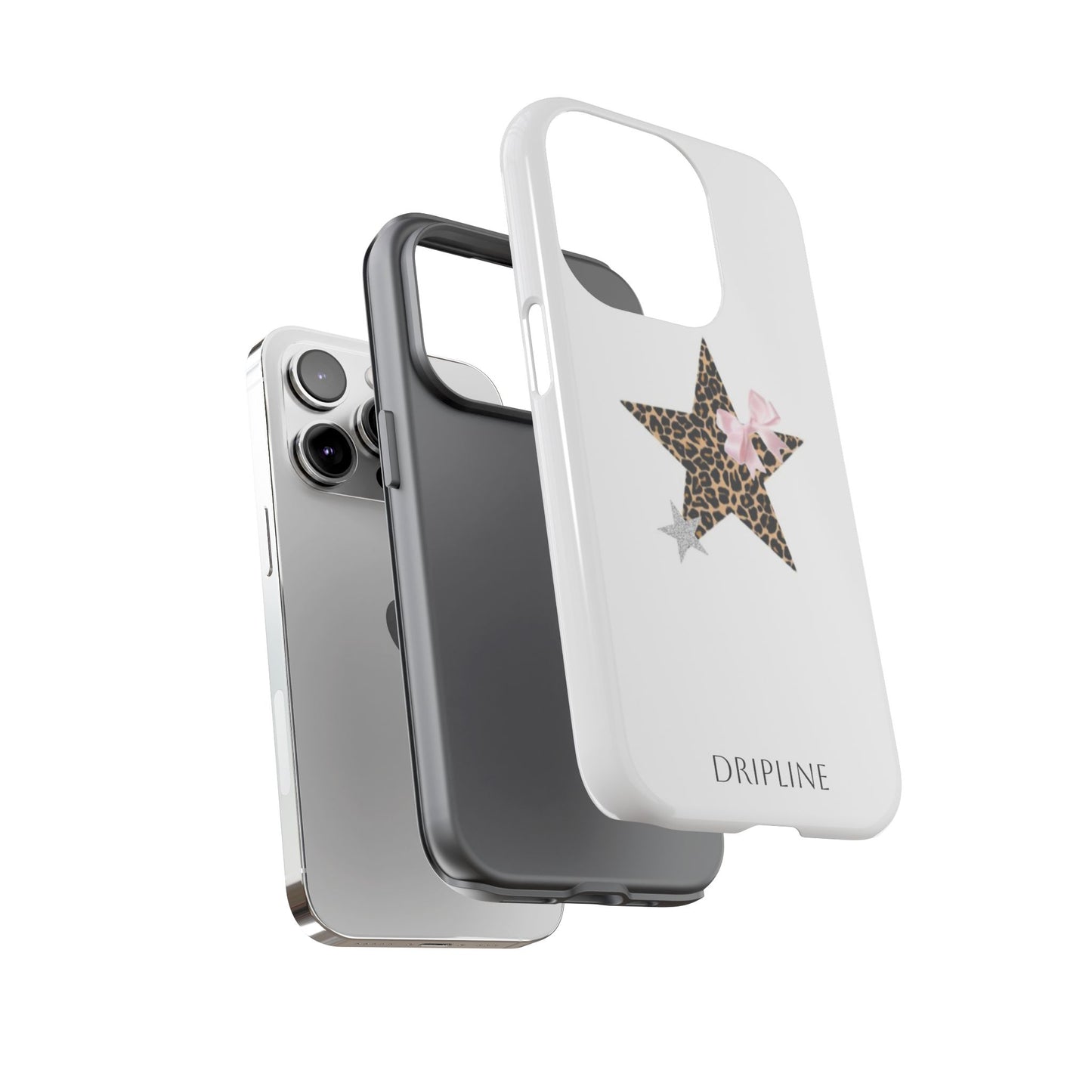 Stylish Phone Case featuring Leopard Print Star and Bow, Trendy iPhone Cover, Unique Gift for Her, Fashion Accessory for Birthdays, [...]