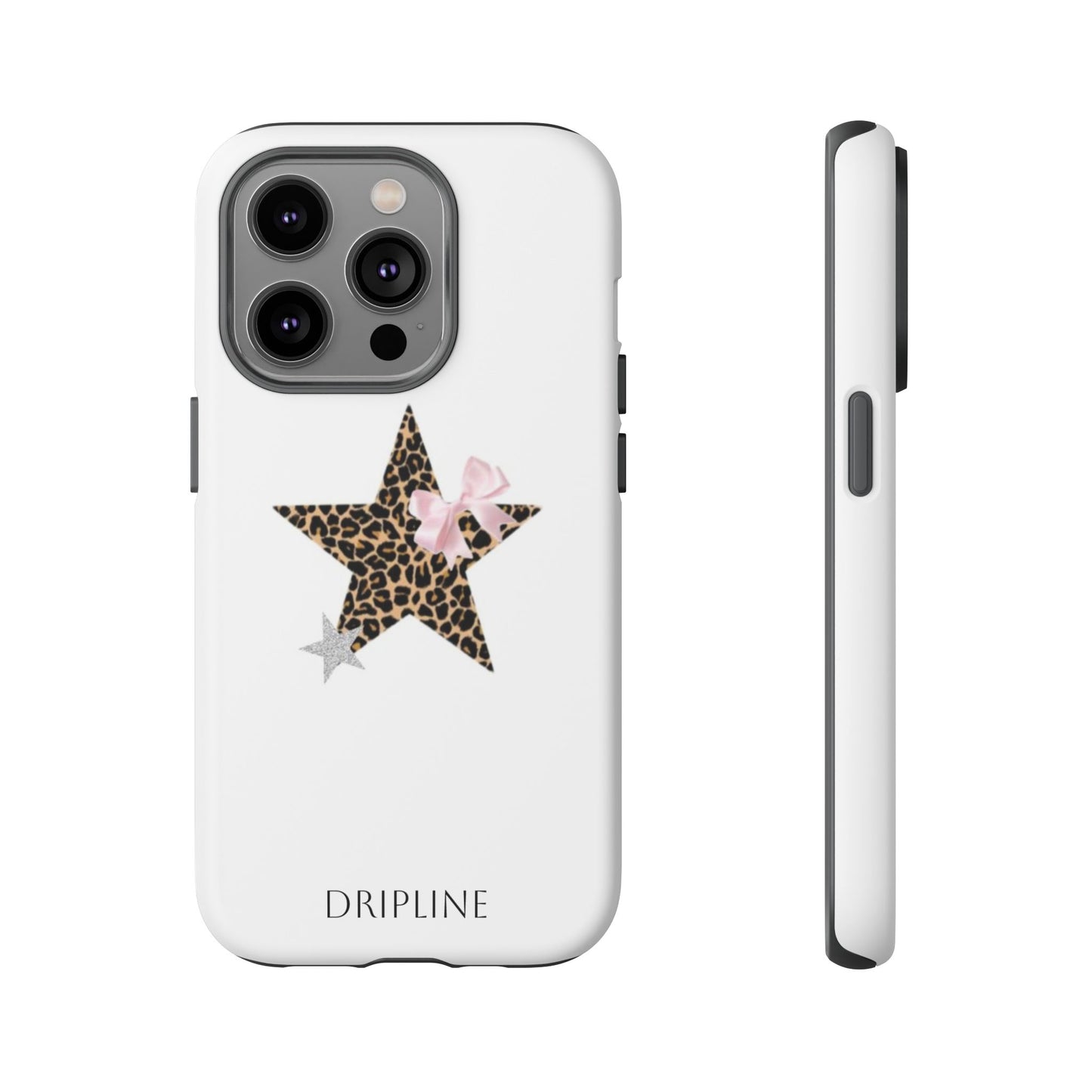 Stylish Phone Case featuring Leopard Print Star and Bow, Trendy iPhone Cover, Unique Gift for Her, Fashion Accessory for Birthdays, [...]