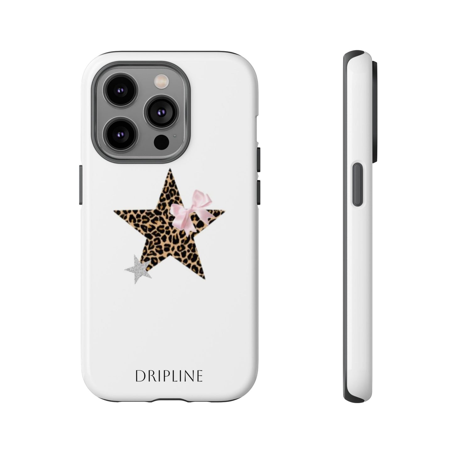 Stylish Phone Case featuring Leopard Print Star and Bow, Trendy iPhone Cover, Unique Gift for Her, Fashion Accessory for Birthdays, [...]
