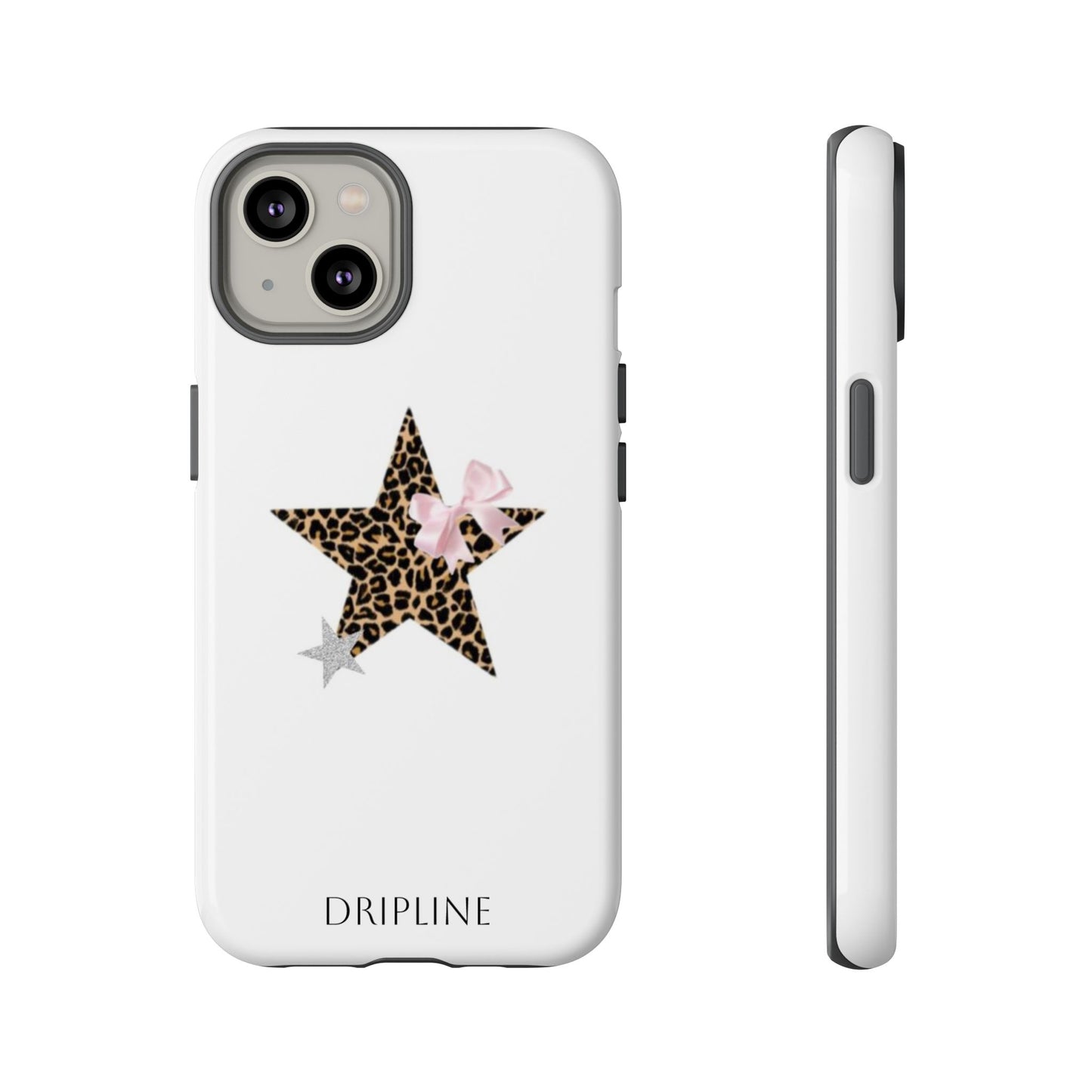 Stylish Phone Case featuring Leopard Print Star and Bow, Trendy iPhone Cover, Unique Gift for Her, Fashion Accessory for Birthdays, [...]
